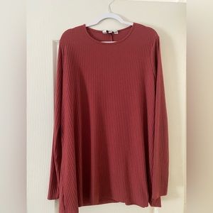 Long Tall Sally Red Ribbed Swing Top 14
